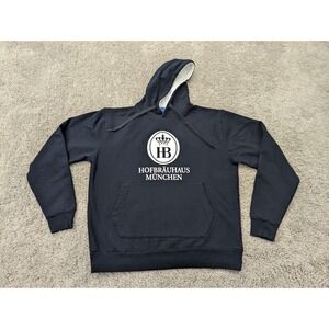 Hofbrauhaus Munchen Hoodie Mens Small‎ Pullover Sweatshirt Blue German Beer